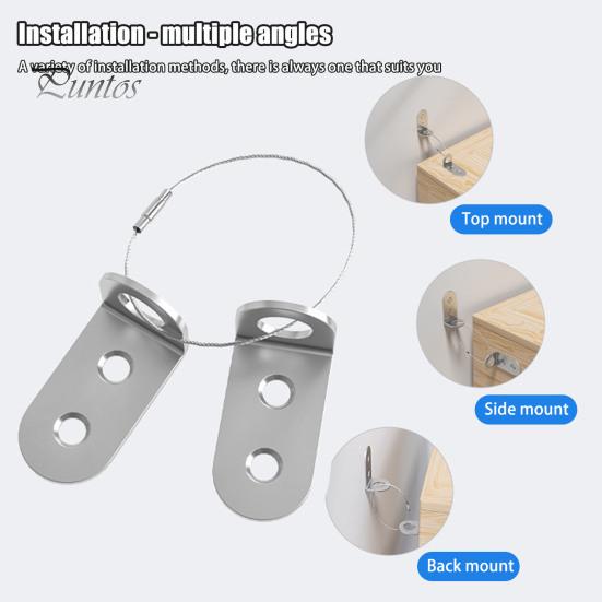Фиксатор мебели с защитой от опрокидывания, железный ремень безопасности для мебели, настенный комплект для защиты детей, прочные стальные ремни, настенное крепление для мебели