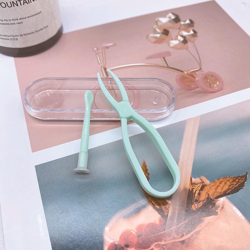 Мини-портативный зажим для контактных линз, пинцет, комбинированный ящик для хранения, пластиковые зажимы для снятия очков, аксессуары