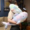 Милая подушка Abu Shark Tie-Dye, большая кукла-акула, плюшевая игрушка, машина для ловли, кукла, детский подарок