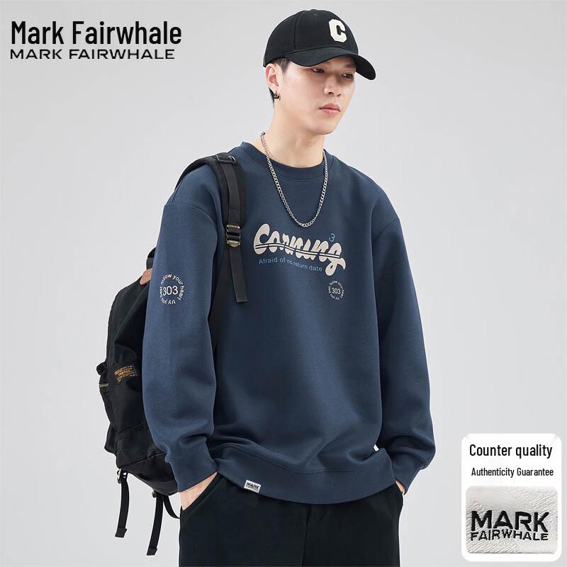 Mark Fairwhale Мужская свободная толстовка с круглым вырезом