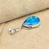 AAA+ Blue Topaz Gemstone Solid 925 Sterling Silver Jewelry Handmade Beautiful Pendant