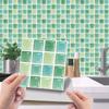10Pcs Kitchen Bathroom Gel Tile Stickers Self Adhesive Mosaic Stickers Creative Glass Brick Wallpaper