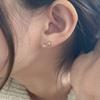 youngglow 14k petal piercing earrings