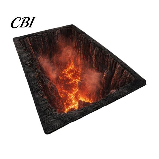 Bathroom Water Absorbent Mat 3D Visual Halloween Rug, Non-Slip Creepy Easy Clean Doormat Washable Spooky Floor for Entrance Kitchen Bedroom