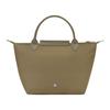 Longchamp Le Pliage Green Сумка-тоут 'Пельмень' с принтом логотипа из переработанного полиамида Маленькие женские сумки-тоут Артишоково-зеленый 1621919M04