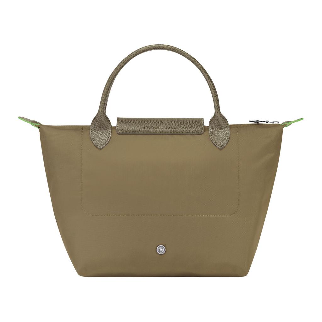 Longchamp Le Pliage Green Сумка-тоут 'Пельмень' с принтом логотипа из переработанного полиамида Маленькие женские сумки-тоут Артишоково-зеленый 1621919M04