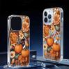 Магнитный чехол с цветком тыквы для iPhone 15/16/17 Pro Max - Прозрачный с полным покрытием