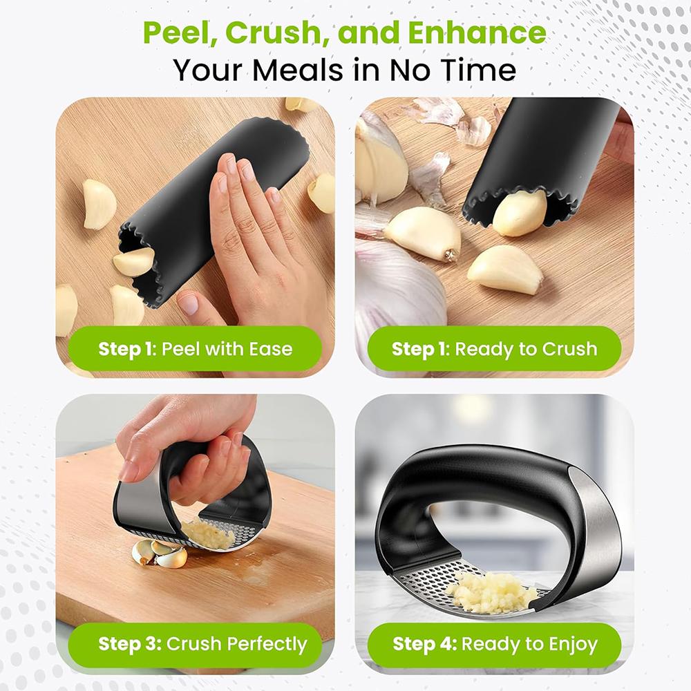 Пресс для чеснока из нержавеющей стали, ручной пресс для чеснока, кухонный пресс, соковыжималка для имбиря, инструменты для чеснока, кухонные аксессуары