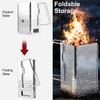 Outdoor Small Barbecue Grill Stainless Steel Bbq Charcoal Stove Portable Foldable Camping Charcoal Barbecue Stove Kitchen Tools