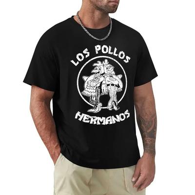 Футболки TV Series Breaking Bad Los Pollos Hermanos Fashion Funny Chicken Brothers Men Cotton High Quality T Shirt Streetwear
