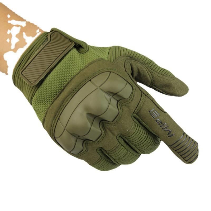 Tactical Full-Finger Gloves Cycling Outdoor Training Anti-Slip Touchscreen Nylon Cotton Lined Lightweight
