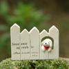 Resin Cartoon Dog Fence Ornament For Terrarium And Miniature Garden Setup