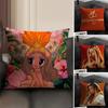 KKarol G TropicoquetA Singer Cushion Cover Natural Linen Organic Fabric DoubleSided Printing Sofa Home Decor Gift Pillow Case