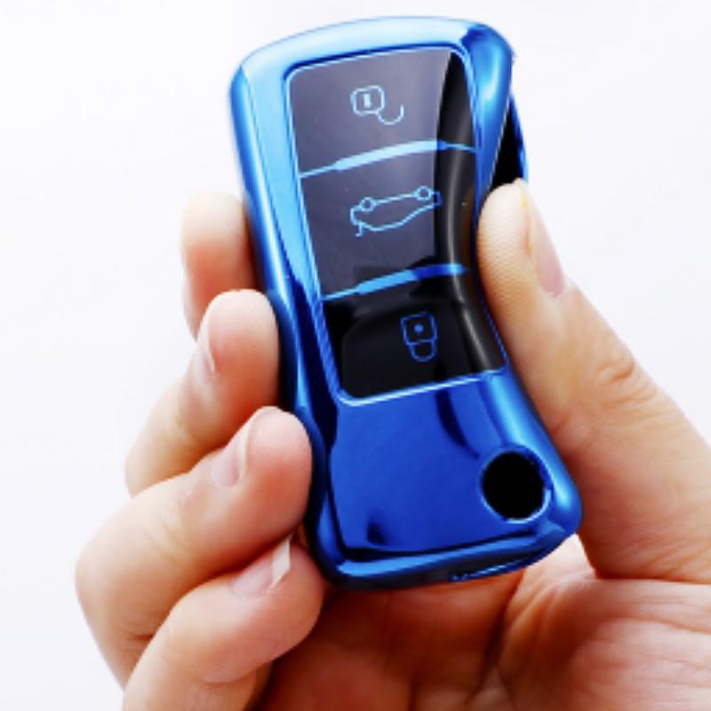 Чехол-держатель для автомобильных ключей, брелок для VW Volkswagen Polo Golf Passat Beetle Caddy T5 Up Eos Tiguan Jetta для Skoda Octavia A5