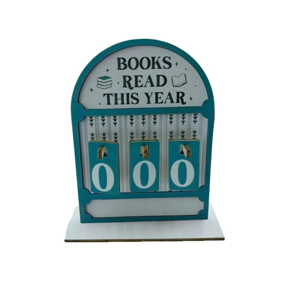 Ретро Трекер Читательского Вызова Деревянный Регистратор Чтения Книг Украшение Книжной Полки Книжный Червь