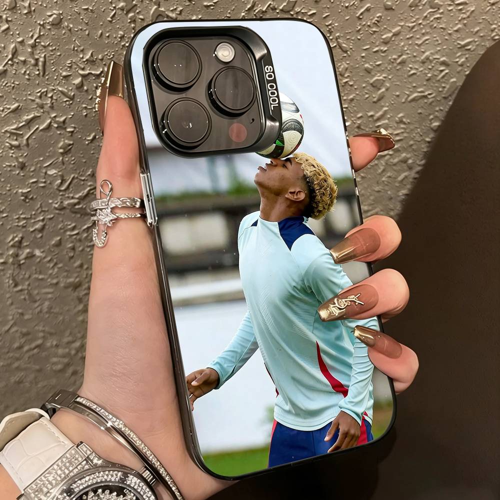 L-Lamine Yamals-s No-o 10   Чехол для телефона для iPhone 17,16,15,14,13,12,11 Plus,Pro Max,XS,Красочный серебристый чехол для телефона Funda Cover