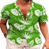Men's Hawaiian Short Sleeved Casual Shirt with Digital Printing for Vacation Style, Suitable for Outdoor Activities