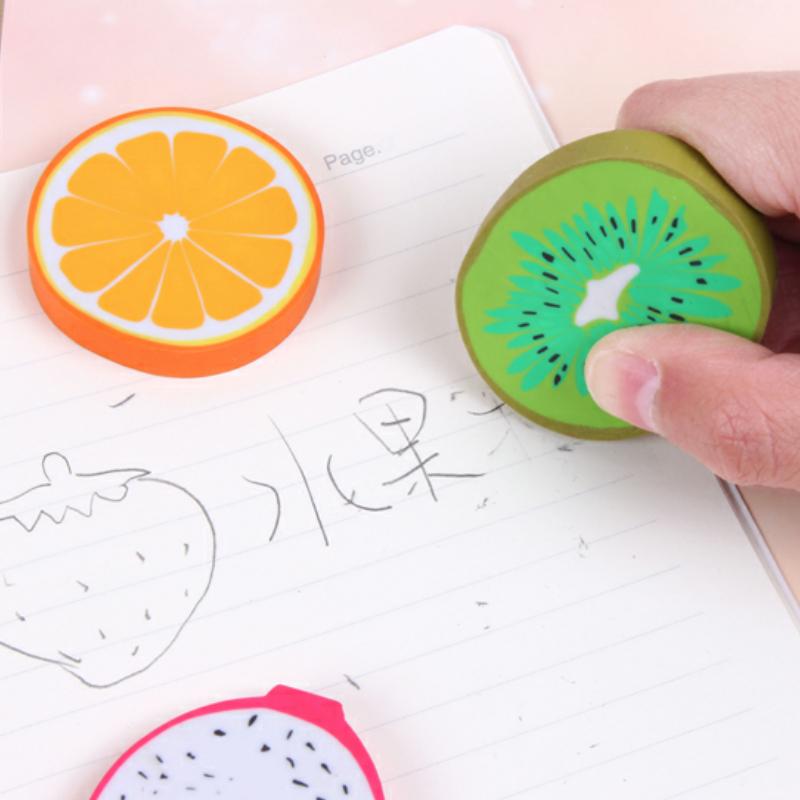 4/12/20 шт. Милый ластик с изображением фруктов, канцелярские принадлежности для студентов, креативный модный ластик