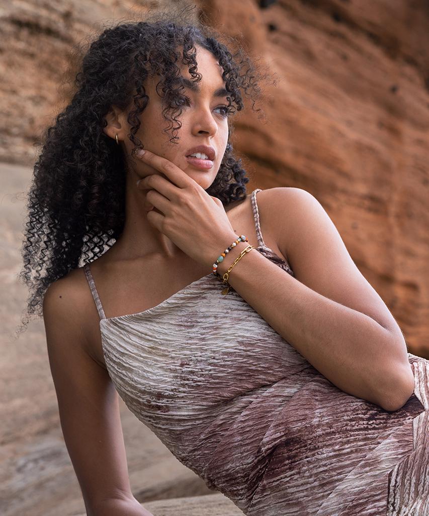 Свинья и Курица (Женский) Браслет-мозаика Brontide - Cefalu X Gold