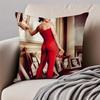 OscarWinning Spanish Actress PPenelope Cruz Cushion Cover Pillowcase Antidustmite Invisible Zipper Short Plush Sofa Cushion