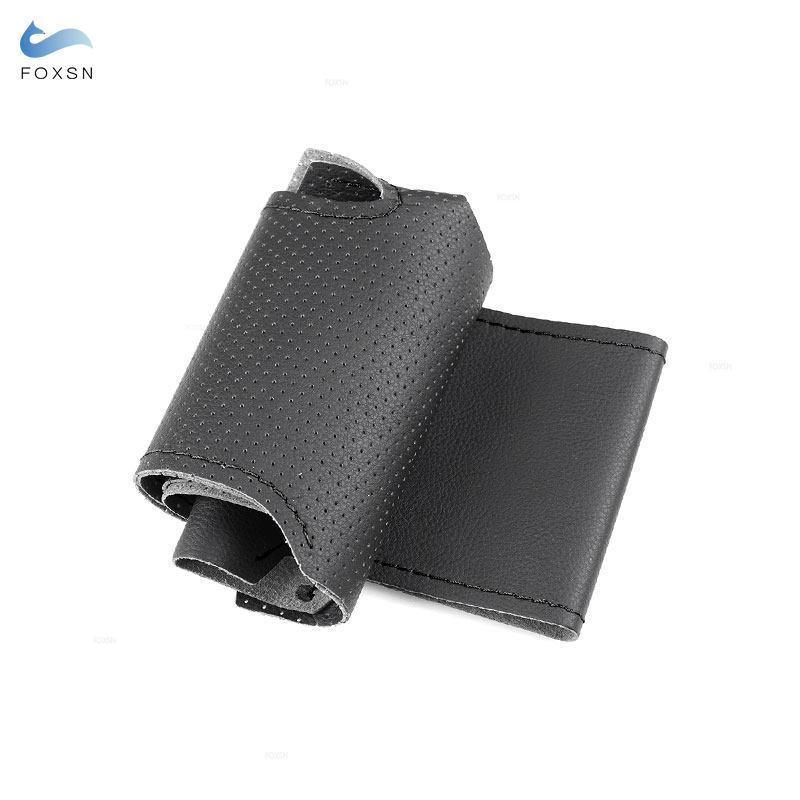 Для Opel Vauxhall Holden Astra J 2009-2015 Meriva B 2010-2017 Zafira C 2011-2016 Рукоятка рулевого колеса с ручной прошивкой Черная кожаная накладка