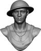ARDENNES MINIATURE Bust of British Army Soldier At Tobruk Resin Kit ARB50002 Non-scale