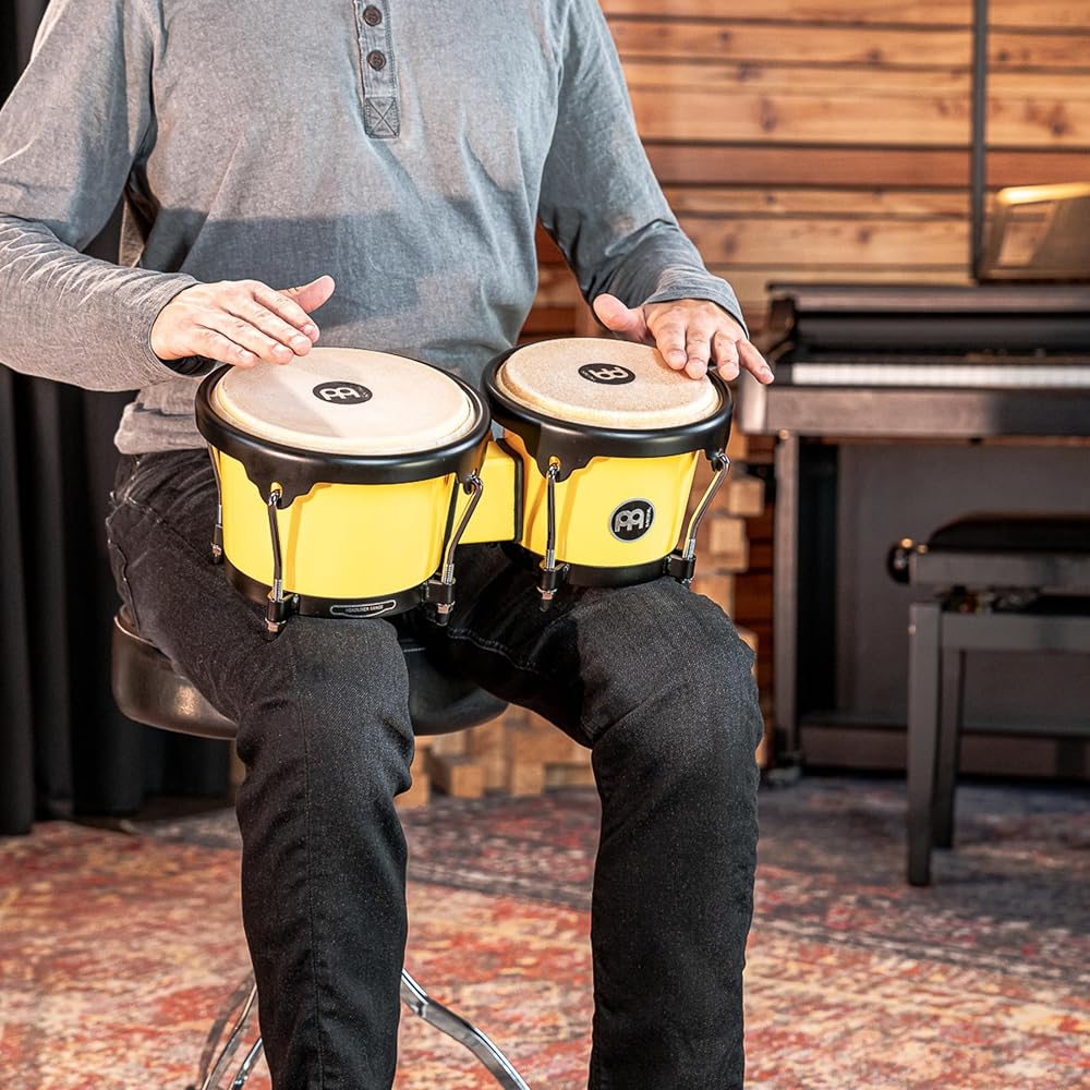 Бонго MEINL Percussion, серия Journey, Голова буйвола, Светящийся желтый, HB50IY (Официальный японский продукт)