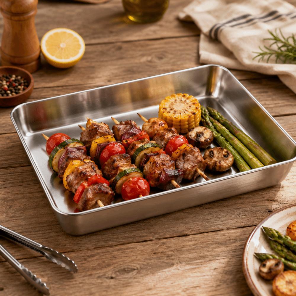 Gold Silver Multi-sizes Tray Stainless Steel Storage Tray Practical Towel Tray for Restaurants