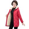 Parkas Hooded Cotton Coats Women Middle-aged Women Jacket Winter Plus Velvet Thick Elegant Mother Cloths Outerwear