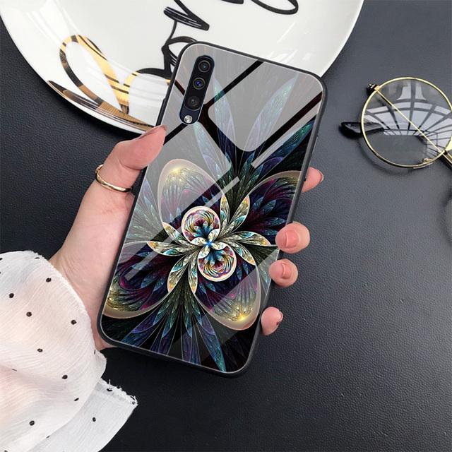 Чехол Carcasa с кельтским цветком для Samsung Galaxy A52 A70 A71 A73 A53 A13 5g A03 A72 A22 A21s A03 Core A42, крышка из закаленного стекла