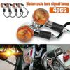 4pcs Motorcycle Turn Signals Amber Lights Led Indicator Compatible Harley Yamaha Suzuki - JA