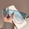 Designer Goggle Shades Monoblock Oversized Sun Glasses Semi-round Sunglasses  for Women & Men