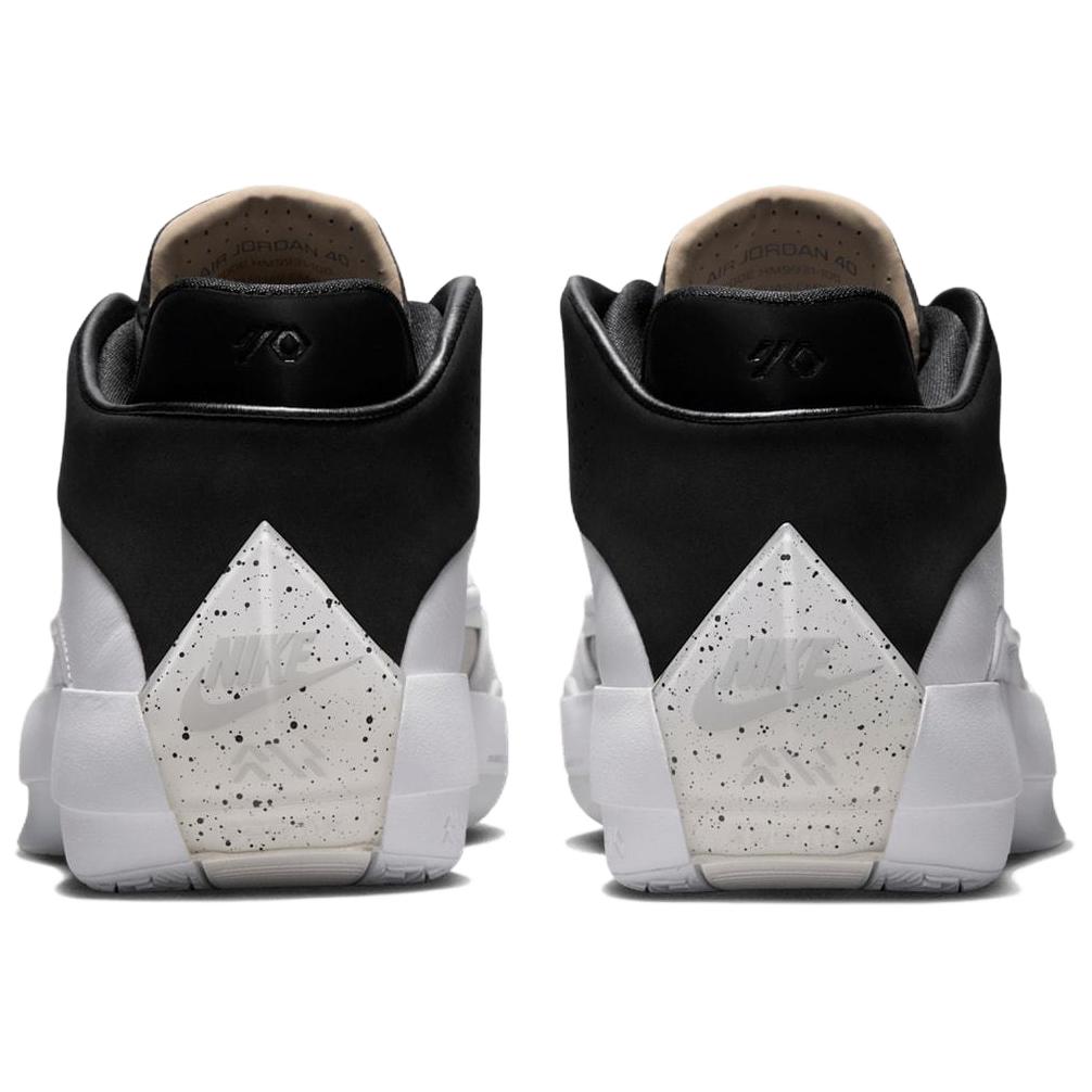 Jordan Air Jordan 40 Износостойкие Баскетбольные Кроссовки Средней Высоты Унисекс Белый Черный Зарубежная Версия HM9931-100