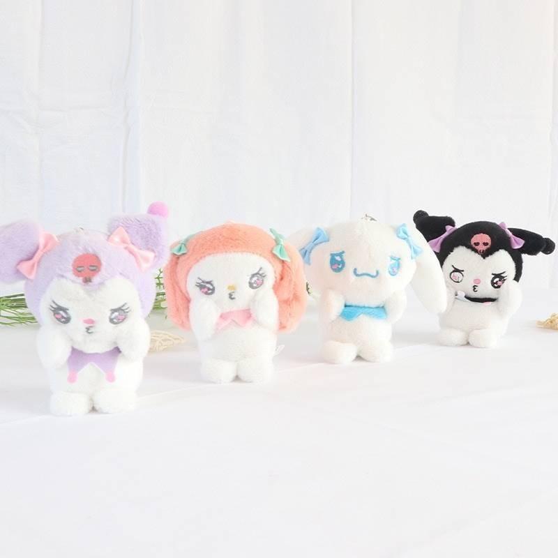 Очаровательный плюшевый брелок Sanrio, очень мягкий Cinnamoroll, Kuromi, Melody, подвеска для сумки