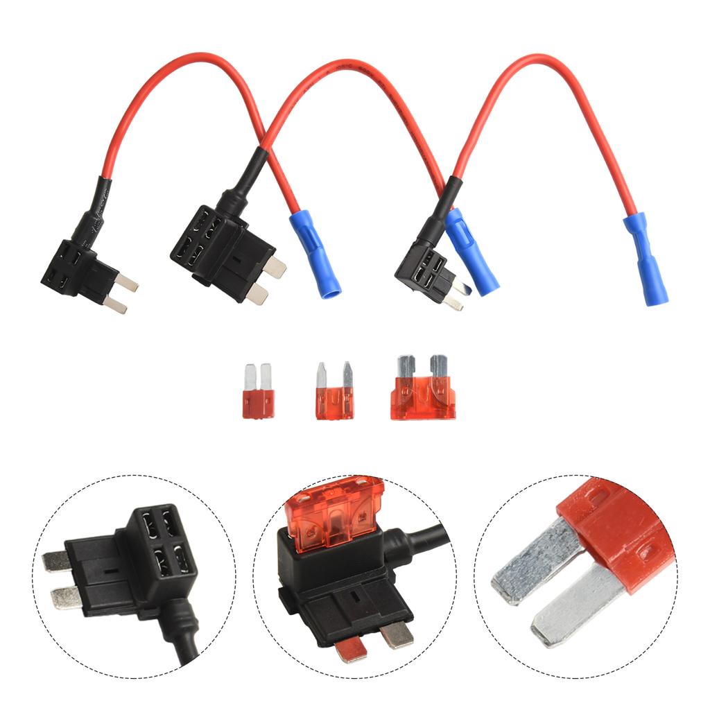 Car Fuse Blade Holder Circuit Adapter Protector Splitter for Standard and Low Profile Fuse Slots for Trucks Cars Boats