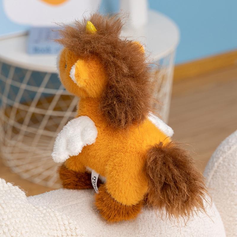 Пушистая Фантастическая Плюшевая Игрушка Единорог Мультяшная Летающая Лошадь с Крыльями Мягкая Кукла Единорог для Девочки Детей Подарок на День Рождения Подушка