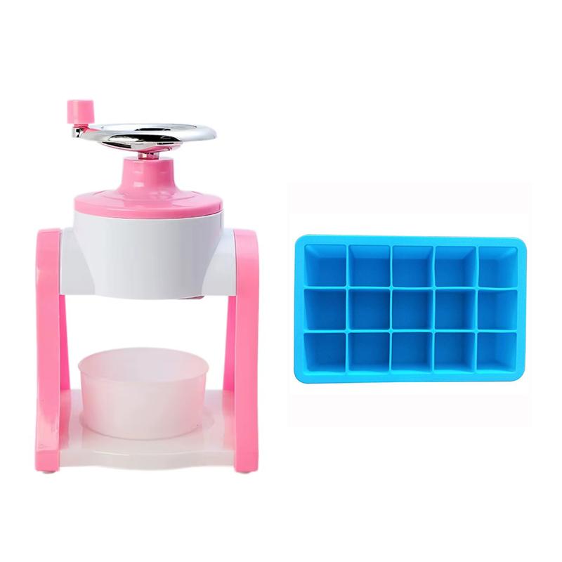 Hand Crank Ice Shaver Machine - Snow Cone Crusher & Slushy Maker with Durable ABS Construction for Summer Parties And Home Use