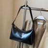 Простая сумка через плечо, женская, новая модная, однотонная, универсальная, наплечная сумка, французская, женская, мягкая, кожаная сумка