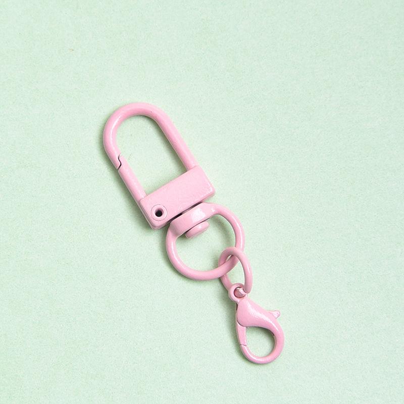 10 шт. Цветная металлическая U-образная пряжка с покрытием для DIY брелока, подвески, аксессуары для рюкзака, держатель для значка, вращающийся крючок