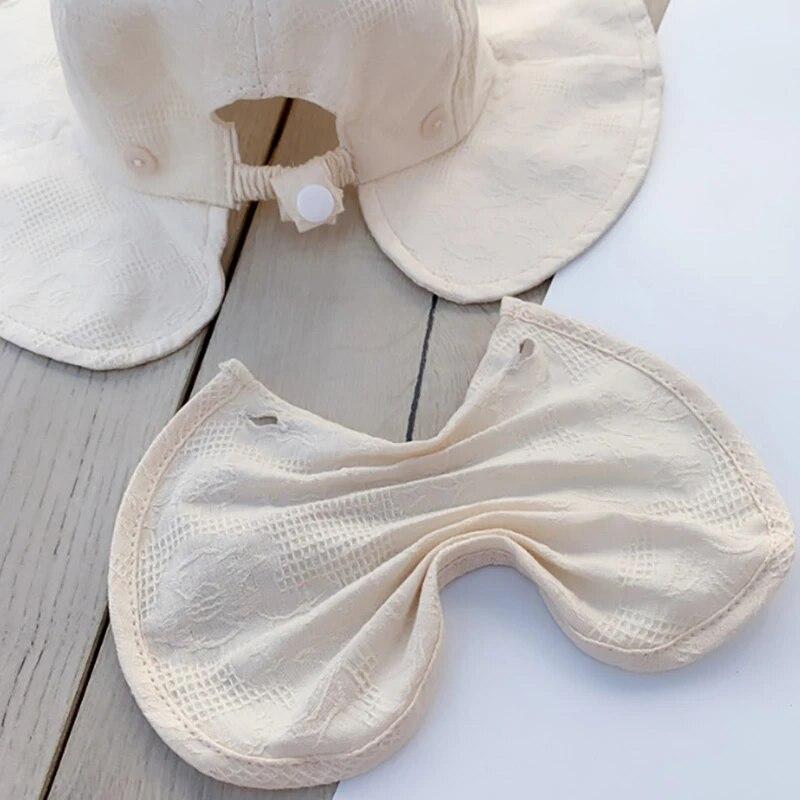 Детская панама для девочек от 1 до 3 лет, кепка от солнца с большими полями и бантом, летние пляжные детские рыбацкие шапки с ветрозащитной веревкой, аксессуары для детей