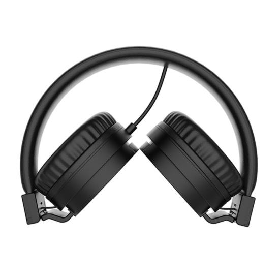 Складные выдвижные одноцветные проводные наушники с тяжелыми басами, музыкальная игровая гарнитура