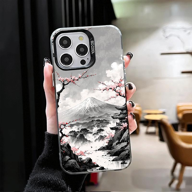 Японский минималистичный чехол для телефона с сосной для iPhone 15 16 17 Pro Max 17Air 16E 14 Plus 13 12 Mini, противоударная задняя крышка She