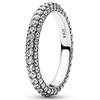 Authentic 925 Sterling Silver Love Message Herbarium Cluster Timeless Pave Single-row Rings For Women Gift Fashion Jewelry