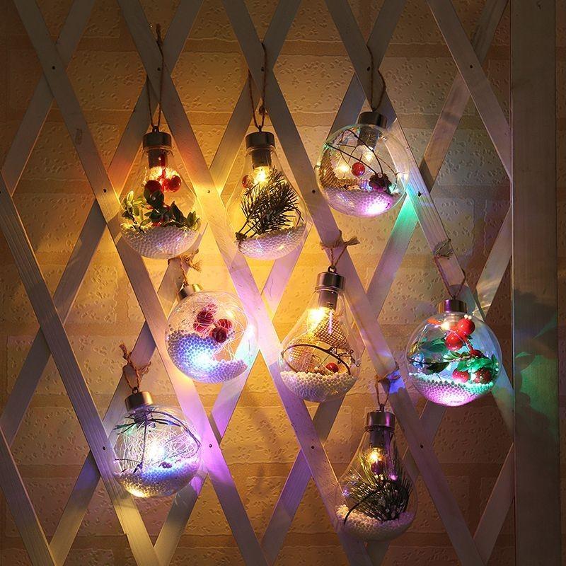 Elegant Led Transparent Ball Light Christmas Tree Ornaments Ideal For Holiday Decoration