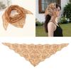 French Lace Flower Bandana Triangle Head Scarf Comfortable Polyester Multiuse Headwear For Women Casual and Travel Wear