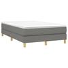 Cadre de lit avec matelas - Maison Exclusive - 120x190cm - Tissu gris foncé - Relaxation maximale