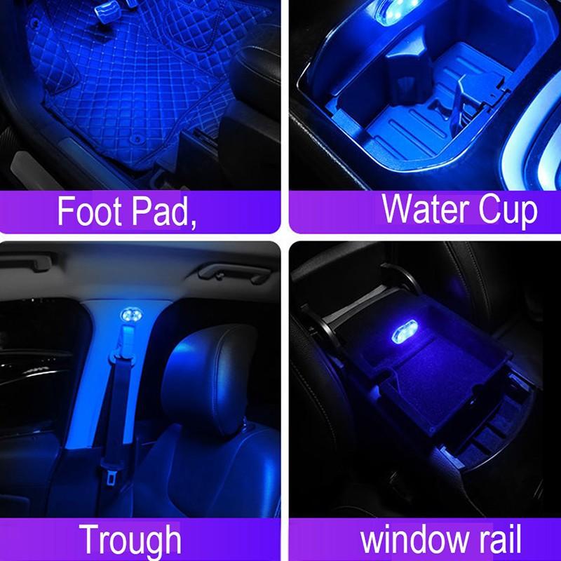1/3/5pcs Car LED Touch Lights Wireless Interior Light Auto Roof Ceiling Reading Lamps USB Charging Car Atmosphere Light