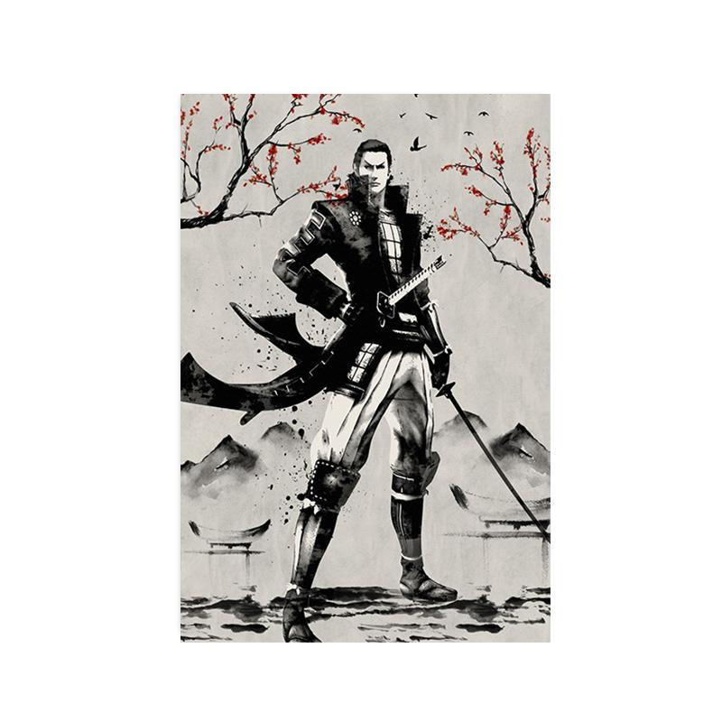 Японская живопись тушью, японские самураи, аниме, постеры и принты, холст, настенные художественные картинки для гостиной, украшения дома