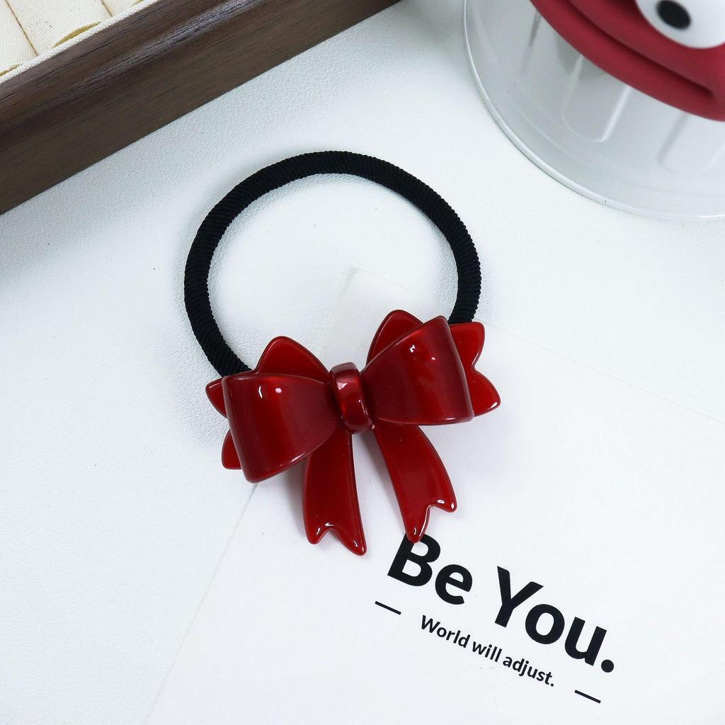 Nanrui Jewelry Ацетатная Резинка-Бант для Волос 5,3 см - Милый Бантик-Резинка и Зажим для Высокого Хвоста