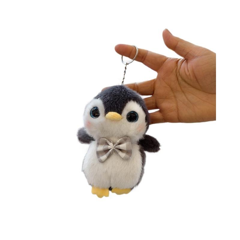 Cute Cartoon Penguin Bag Charm Doll Plush Backpack Keychain Soft Animal Toy Short Plush Material Youth Universal Gift